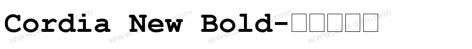 Cordia New Bold字体转换